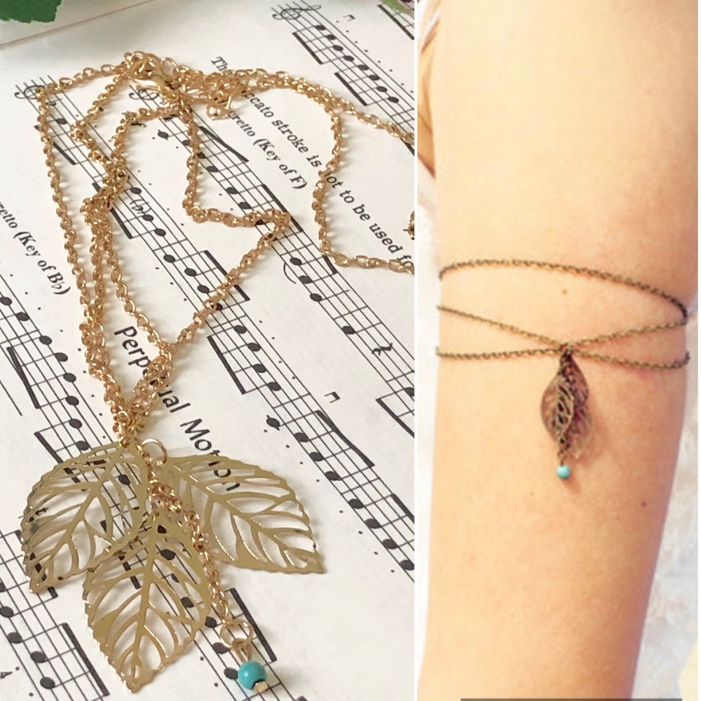 Upper Arm Bracelet With Leaves New